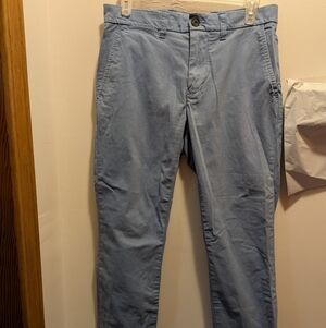 Tommy Hilfiger Men's 29x30 Slim Fit Light Blue Chino Pants